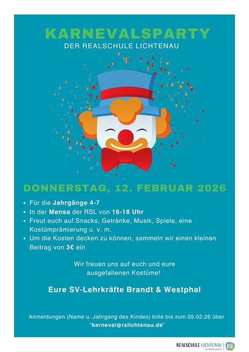 Grün Blau Orange Fröhlich Konfetti Karneval Party Einladung Flyer - 1